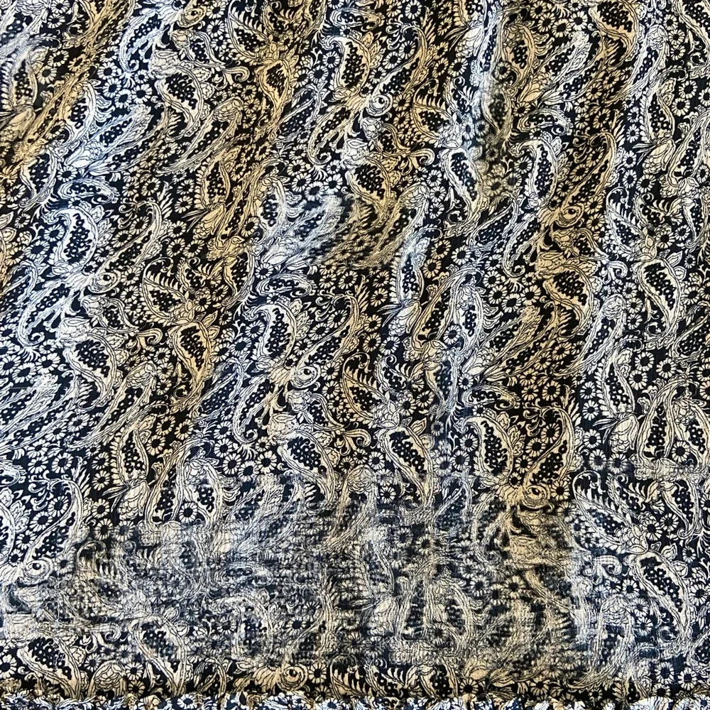 Sezane black and cream paisley print midi dress - Size 38 - Picture 13 of 13